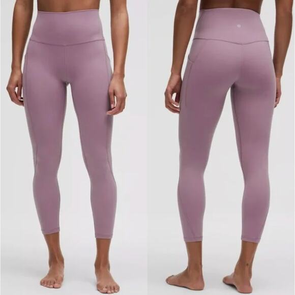 (4) $128 Lululemon Align High Rise Pant with Pockets 25" Lavender Lux Size 4 - Picture 1 of 9